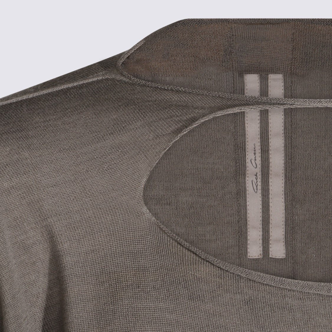 Rick Owens Lightweight Knit Sweater With Oval Cut-Out Detail