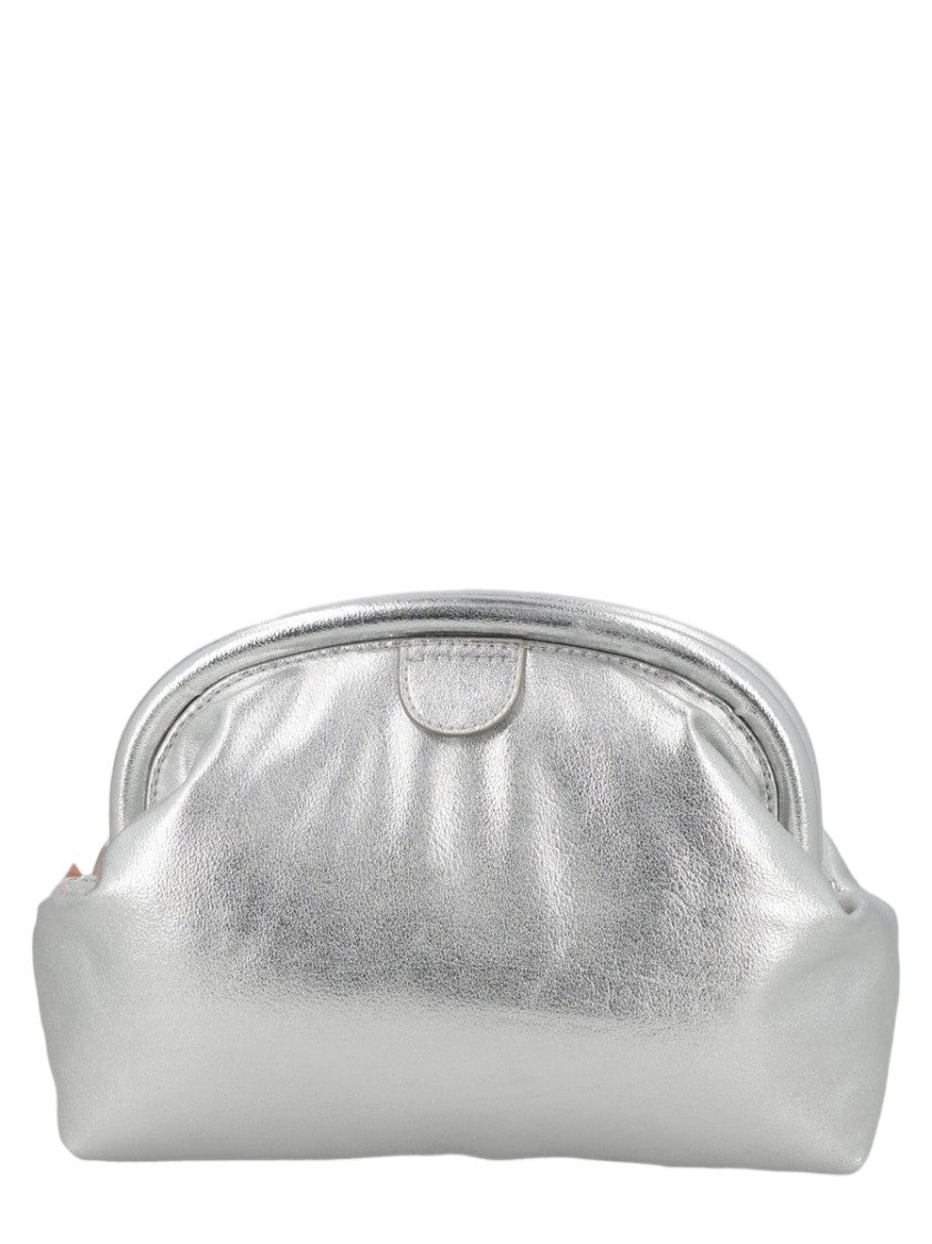 Stella Mccartney Polyamide Shimmering Metallic Rounded Pochette