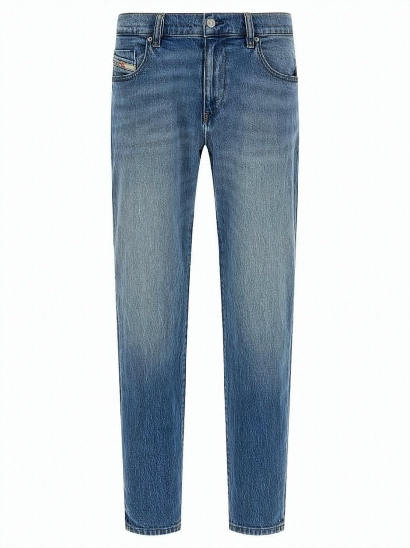 Diesel Medium Blue Slim-Fit Denim Jeans With Classic Five-Pocket Design