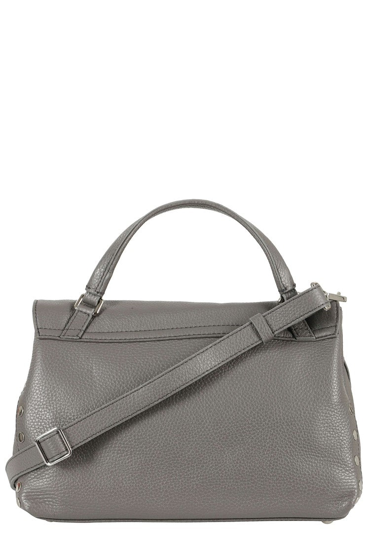 Zanellato Gray Postina Daily Small Swivel Buckle Leather Shoulder Bag