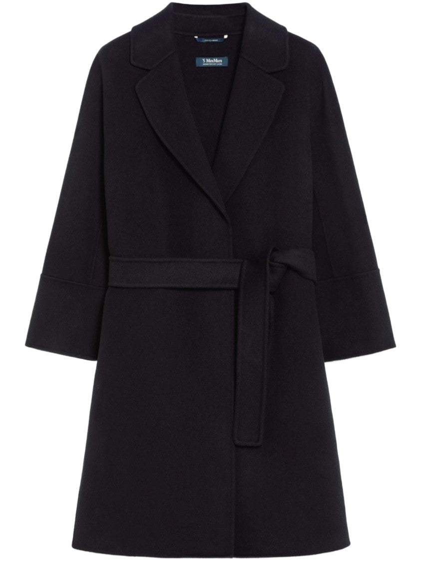 Max Mara Black Arona Belted Short Coat