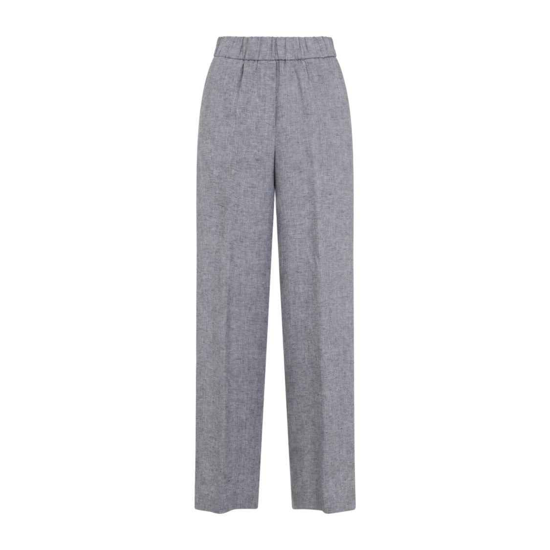 Peserico Straight-Leg Linen Trousers With Elastic Waistband
