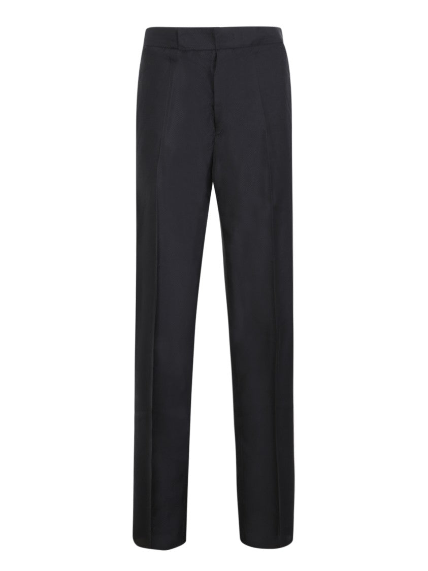 Sapio Black Tailored Straight-Cut Trousers