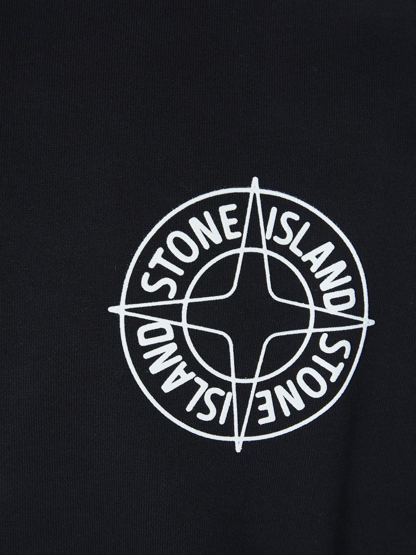 Stone Island Black White Circular Logos Sweatshirt