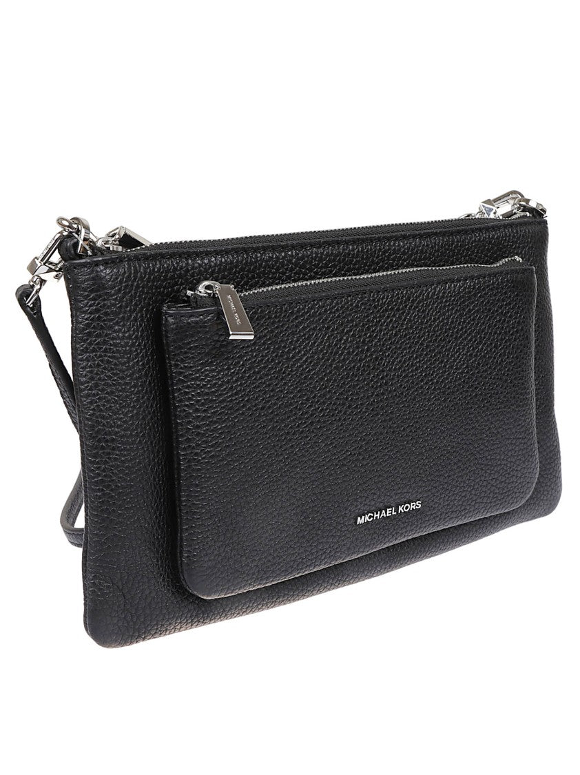 Michael Kors Hammered Black Leather Clutch