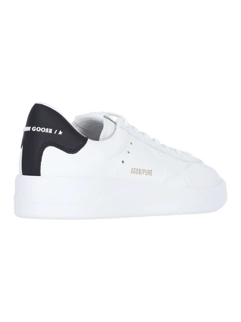 Golden Goose White Tonal Star Leather Low-Top Sneakers