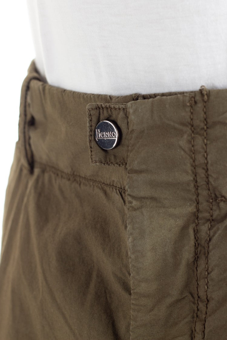 Herno Cotton Poplin Cargo Trousers