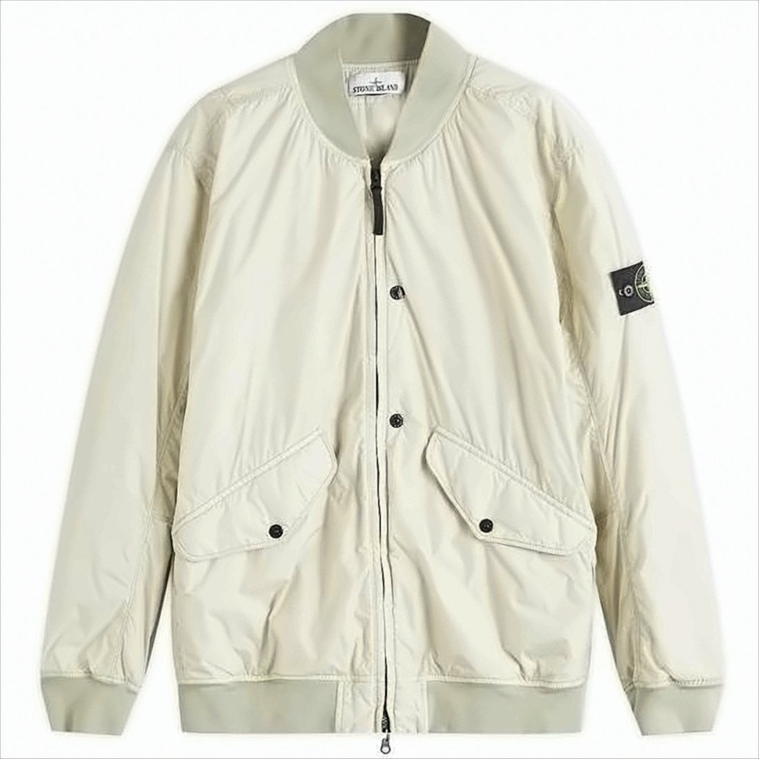 Stone Island Smooth-Finish Polyamide Bomber Jacket With Design