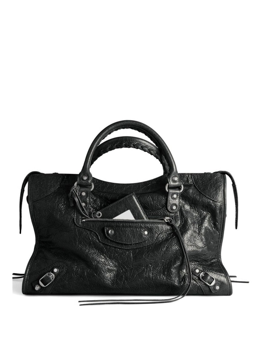 Balenciaga Black Le City Medium Lambskin Handbag