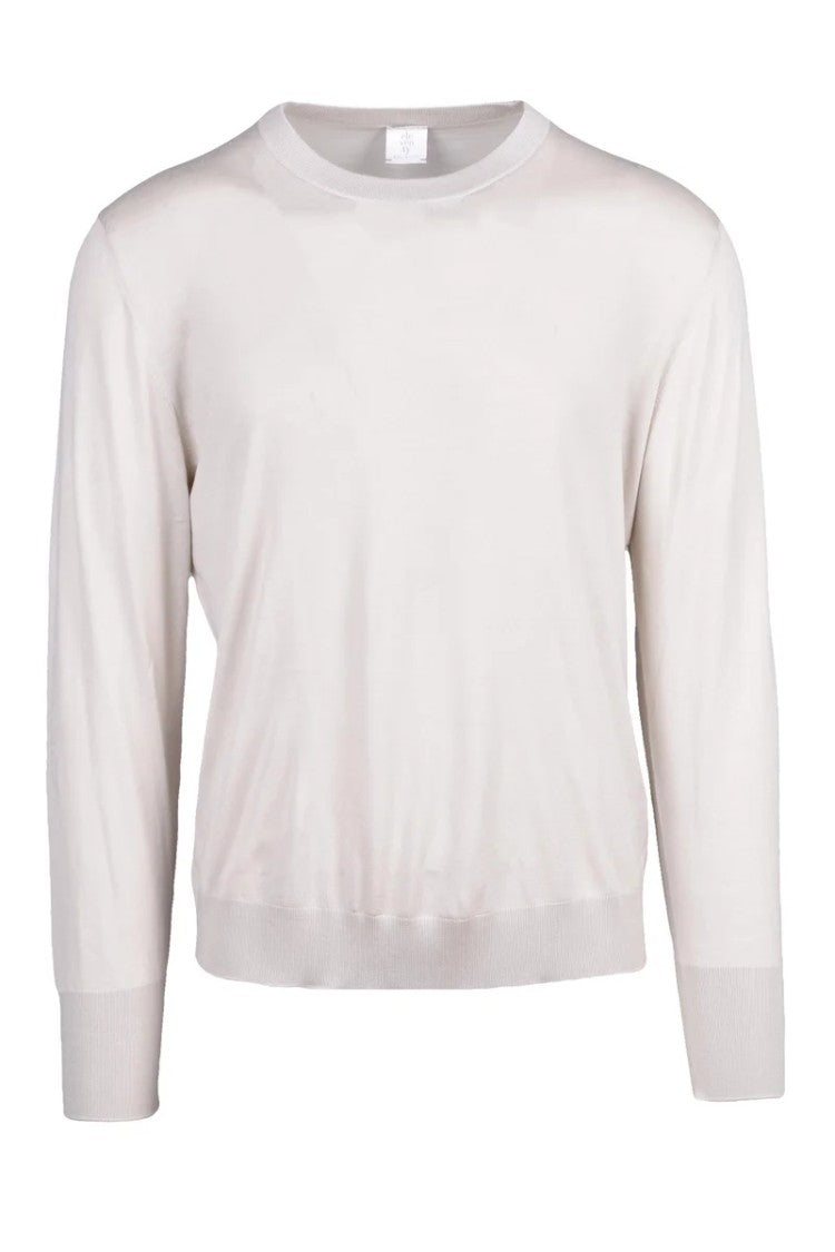 Eleventy Crewneck Wool Sweater - Beige
