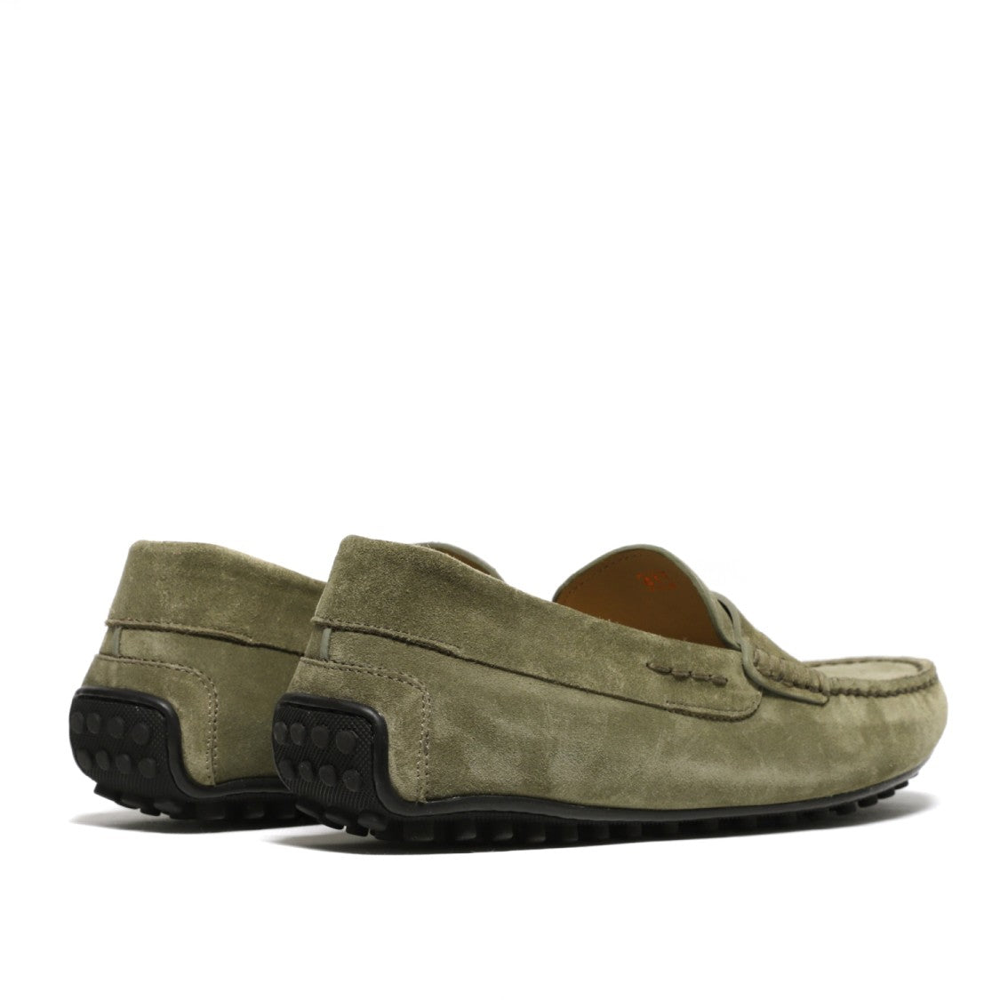 Rossano Bisconti Moccasin In Soft Green Suede
