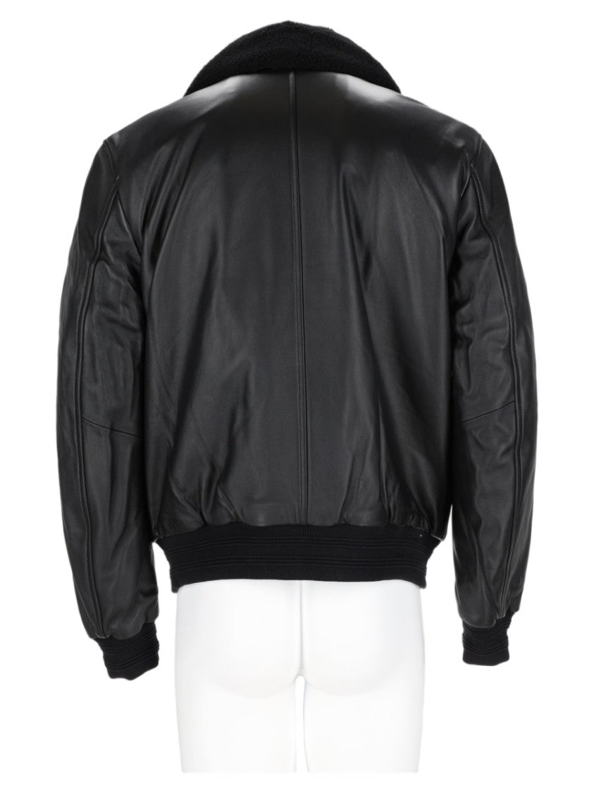 Moose Knuckles Black Lamb Leather Sheepskin Jacket