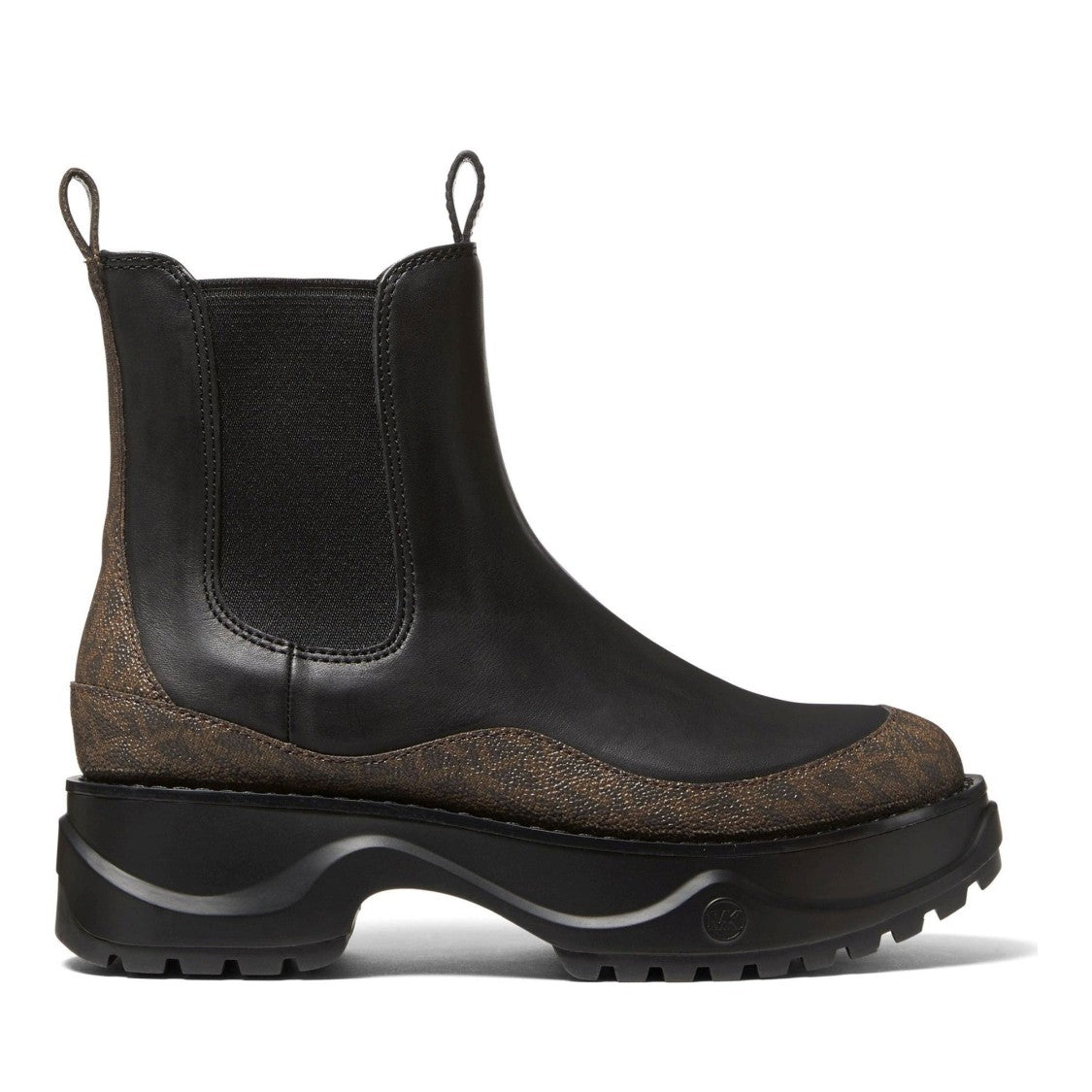 Michael Kors Black Dupree Leather Slip-On Boots