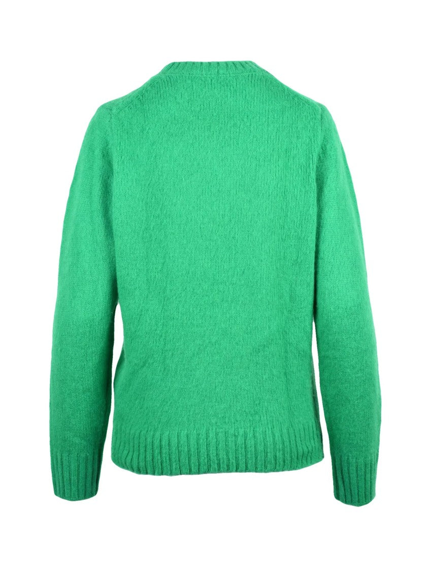 Aspesi Green Classic Wool Crewneck Sweater