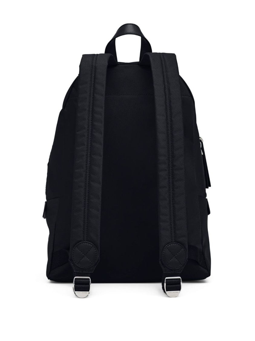 Marc Jacobs Black Large Zipped Logo Nylon Backpack
