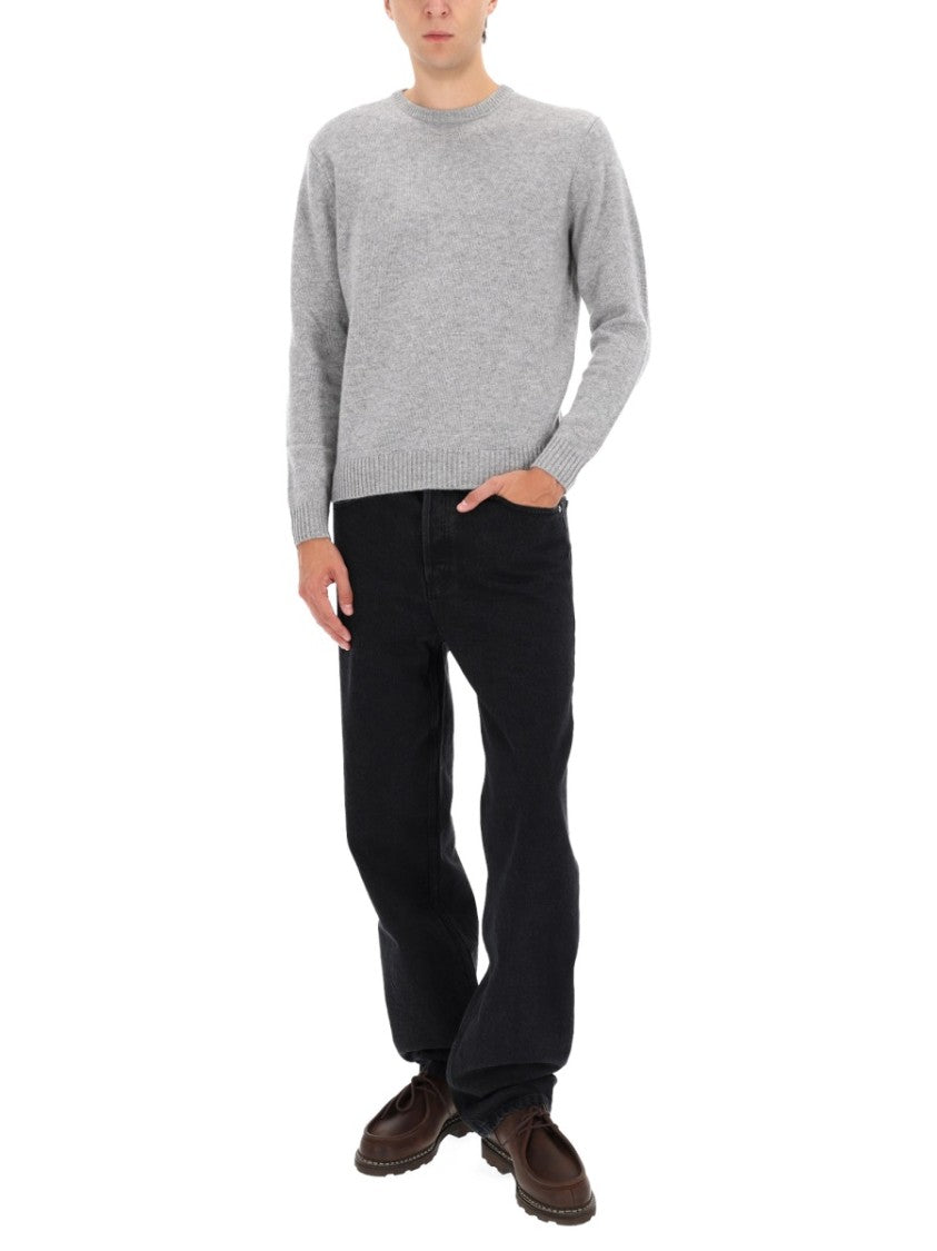 Aspesi Light Grey Knitted Cashmere Sweater