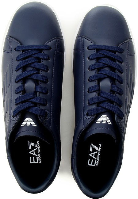 Emporio Armani Blue Round Toe Sneakers