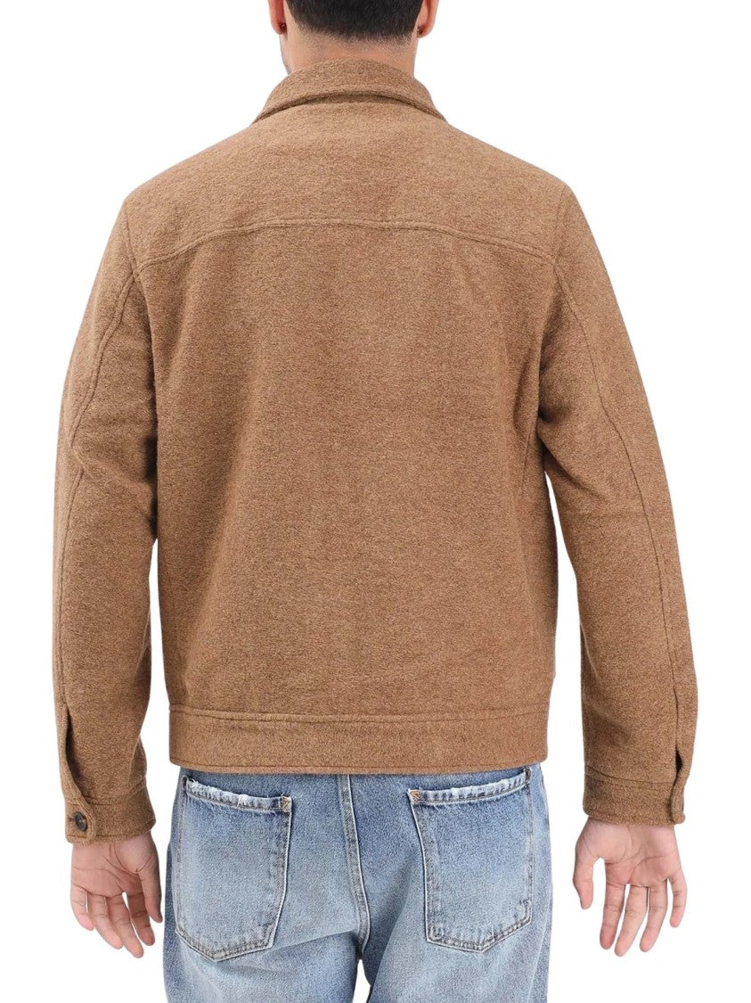 Selected Beige Zip-Up Cloth Recycled Polyester Jacket