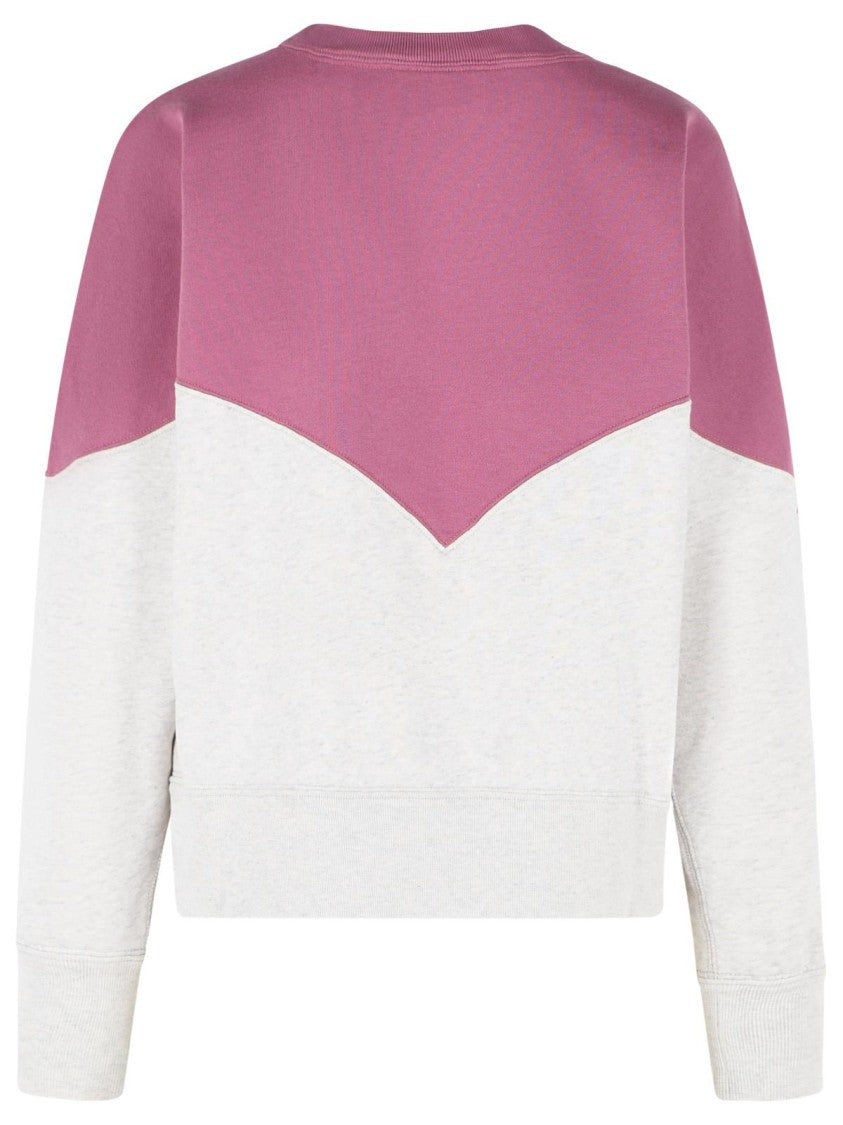 Isabel Marant Étoile 'Houston' Cotton Sweatshirt With 'Millyny' 'Mauve Mist' Logo