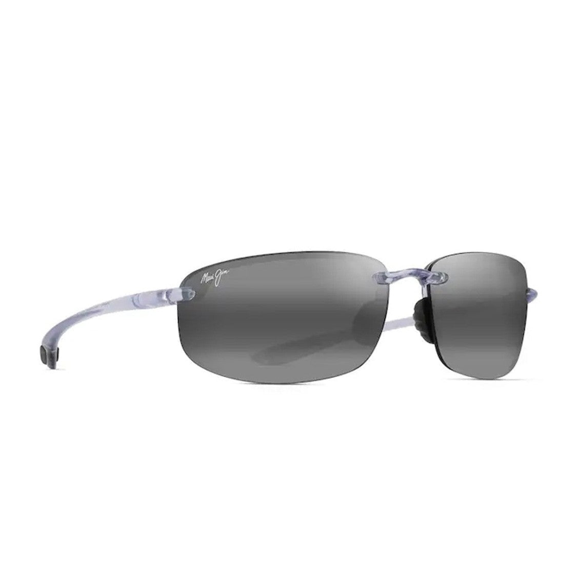 Maui Jim Transparent Neutral Grey Ho'okipa Polycarbonate Wraparound Sunglasses