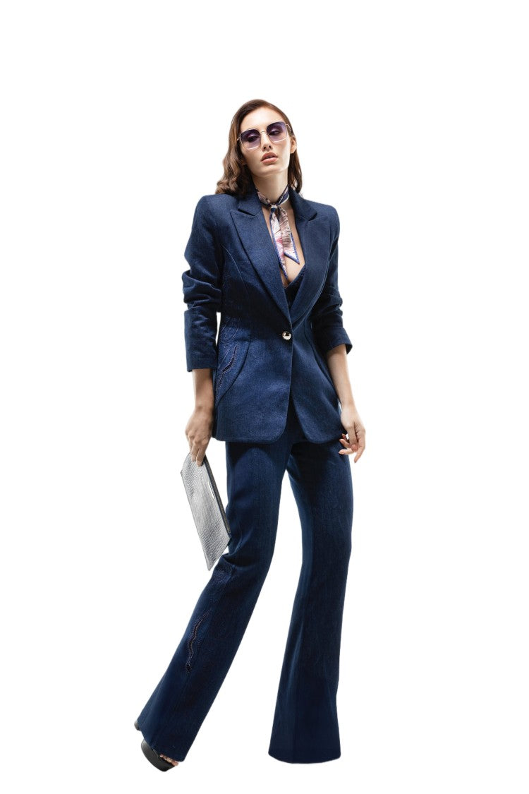 Saiid Kobeisy Denim Tailored Jacket