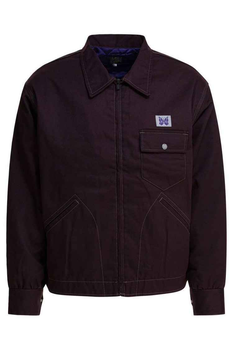 Needles Structured Burgundy Casual Jacket
