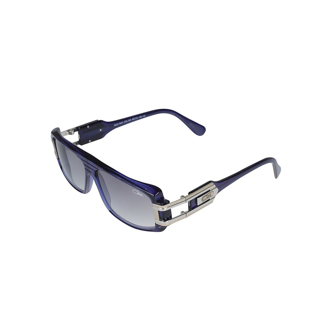 Cazal 164/3 Angular Frame Sunglasses In Deep Translucent Blue