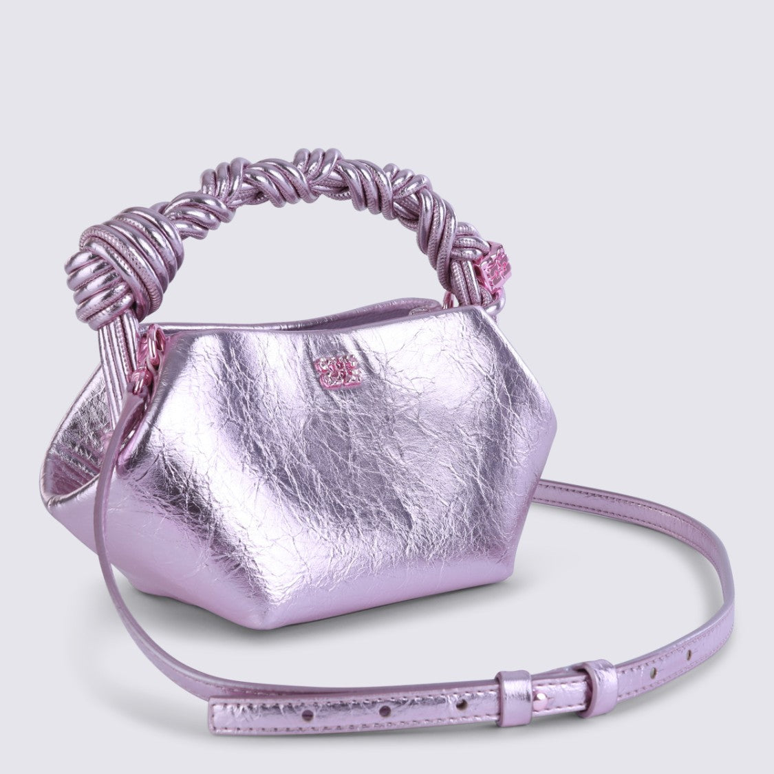 Ganni Metallic Top Handle Bag