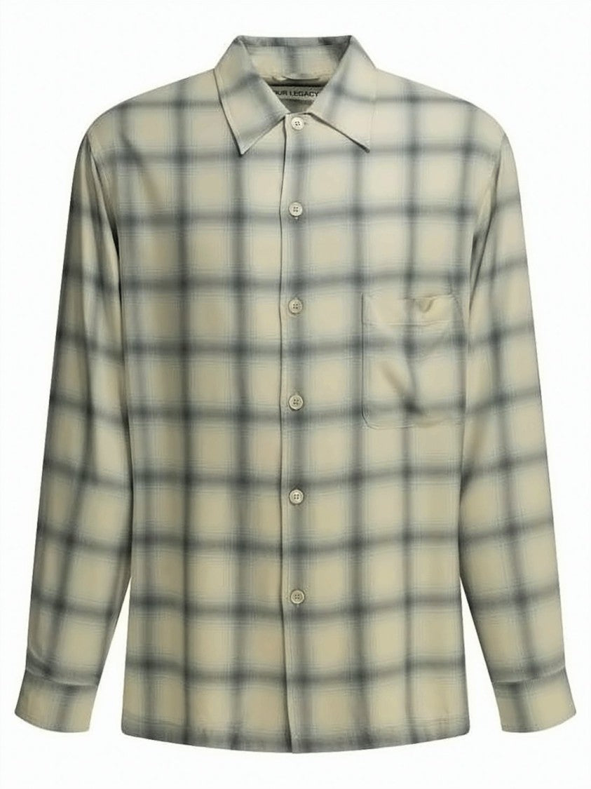 Our Legacy Checkered Viscose Long-Sleeve Shirt