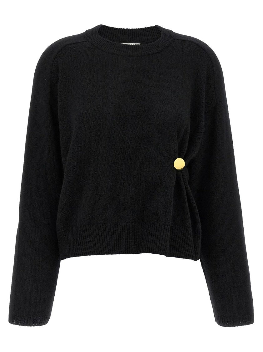Loulou De Saison Draped Knit Sweater With Side Detail