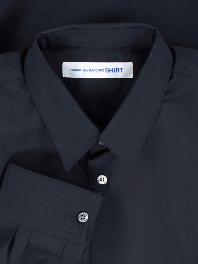 Comme Des Garçons Classic Wool Shirt – Navy Blue