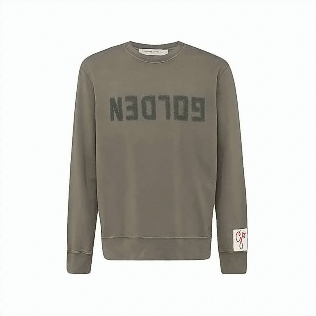 Golden Goose Crewneck Sweatshirt With Distressed Print And Unique Embroidery