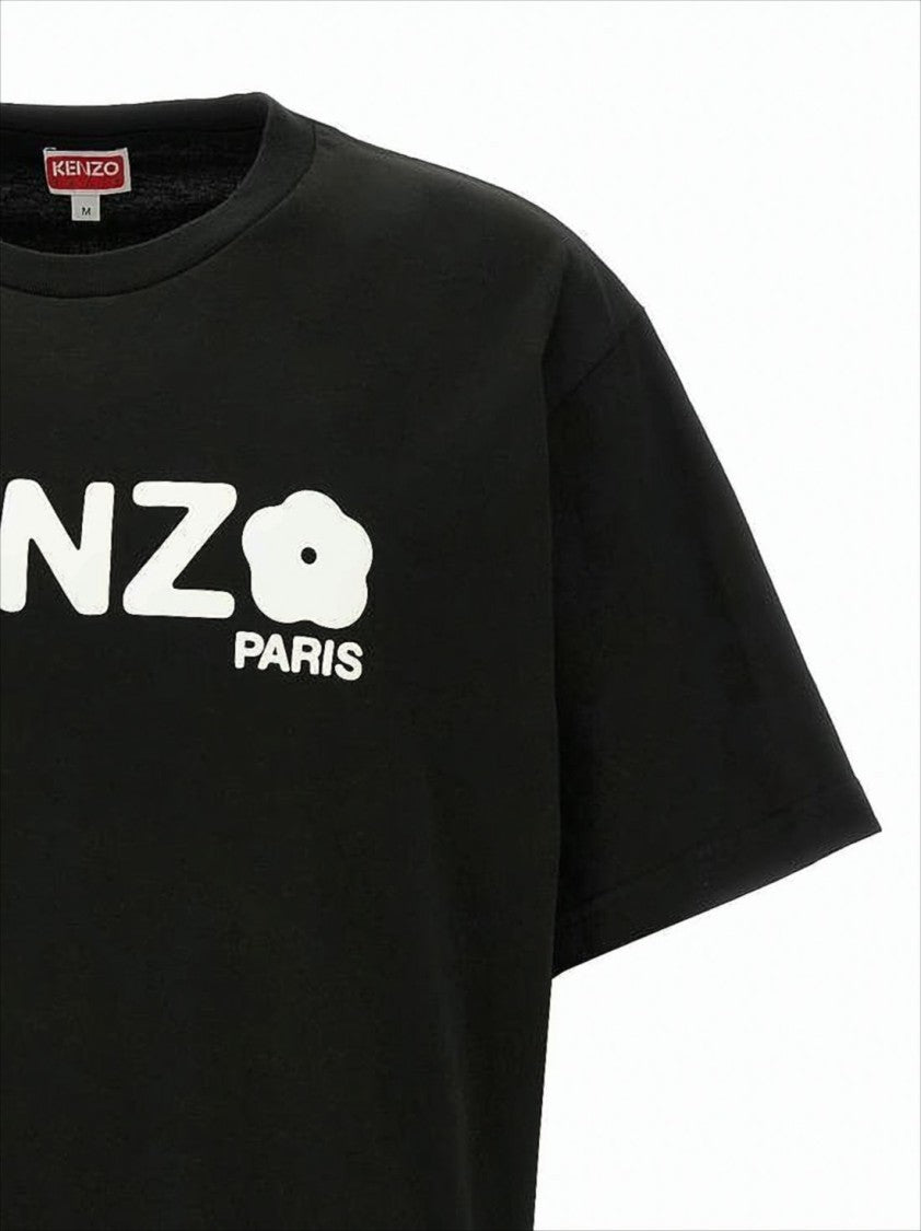 Kenzo Black Short-Sleeve T-Shirt With Bold Logo Print