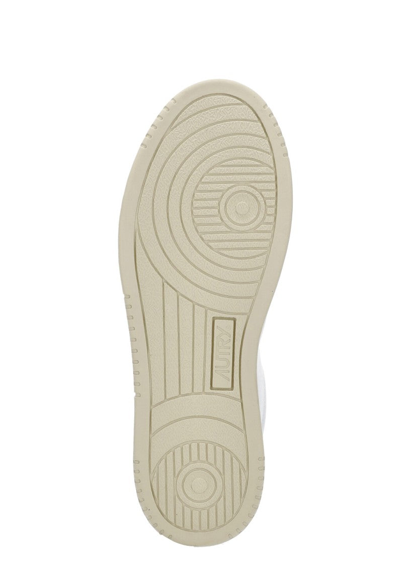 Autry White Low Medalist Leather Sneakers