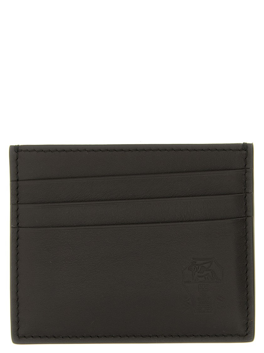 Brunello Cucinelli Leather Card Holder With Embossed Logo