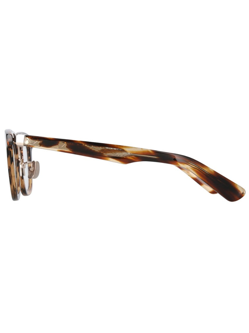 Yellows Plus Rectangular Brown Acetate Optical Frames With Refined Browline
