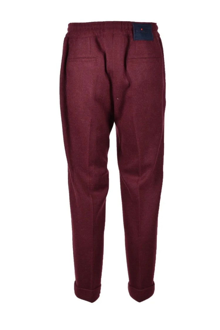 Kiton Trousers Cashmere - Red