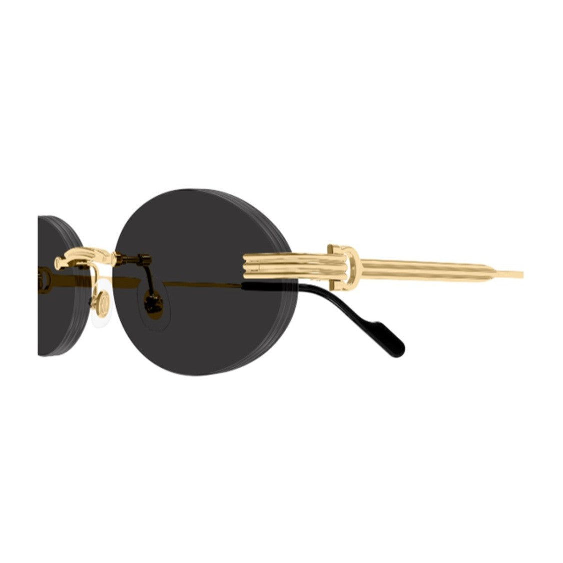 Cartier Gold Linea Premiere De Cartier Metal Oval Sunglasses
