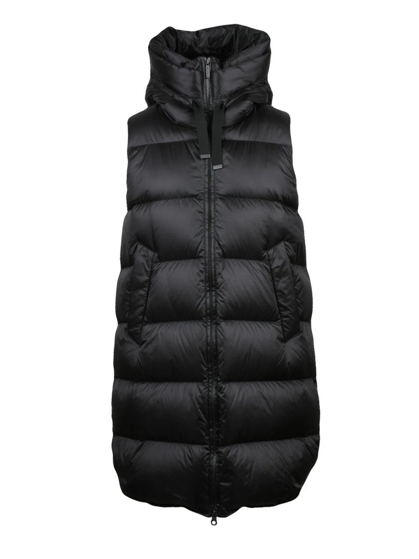 Bomboogie Black Nylon Zip Padded Venice Down Vest