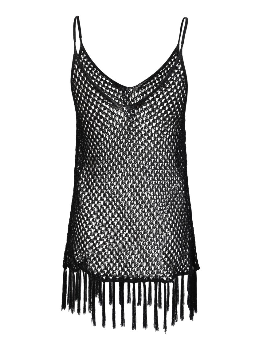 Dodo Bar Or Black Mesh Top