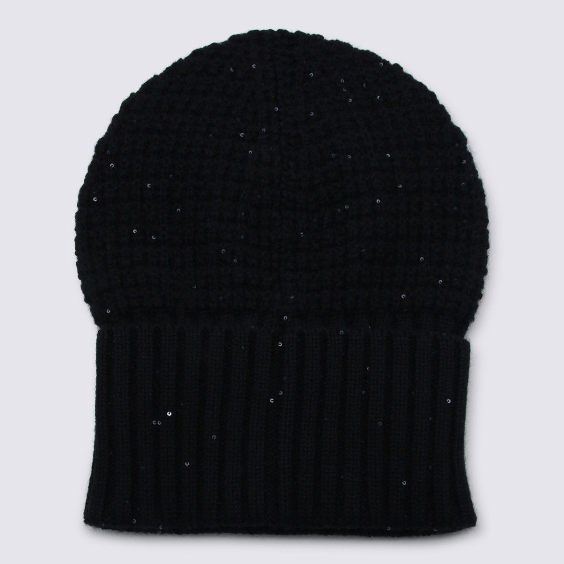 Fabiana Filippi Knit Black Wool Beanie
