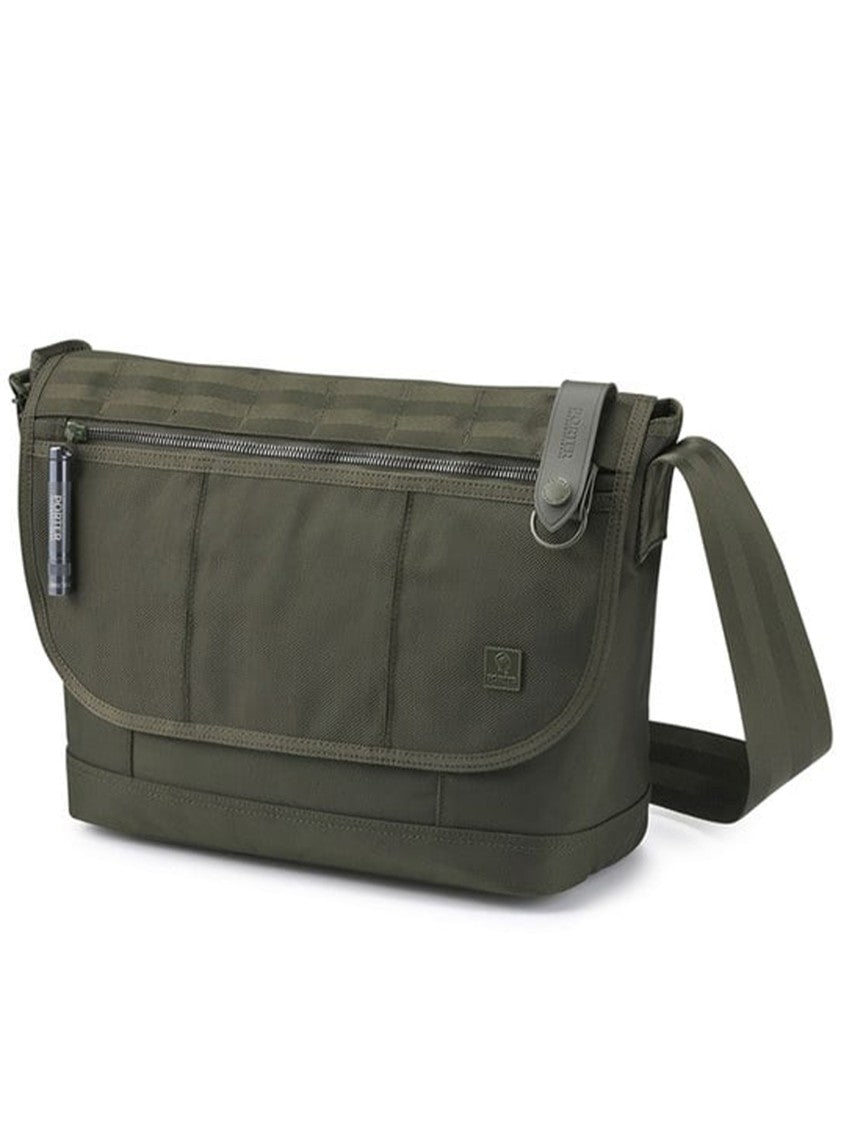 Porter International Green Messenger Functional Nylon Shoulder Bag