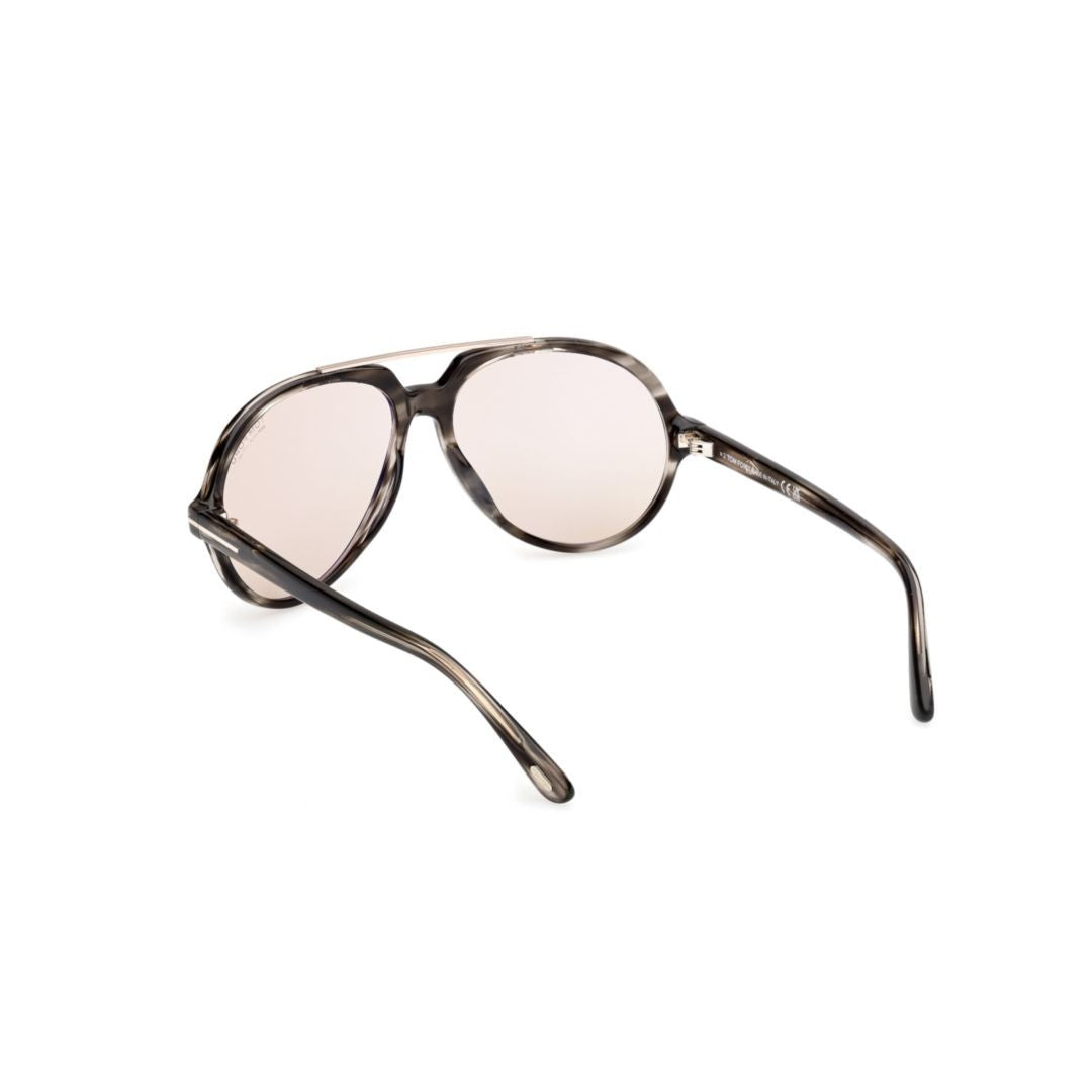 Tom Ford Ft1210 Aviator-Style Sunglasses With Gradient Tint And Metallic Accents