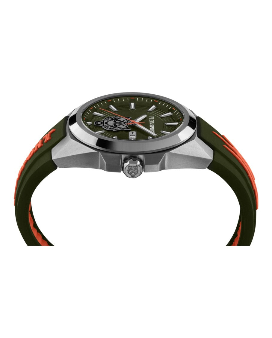 Plein Sport Sporty Green Silicone Watch With Gunmetal Case