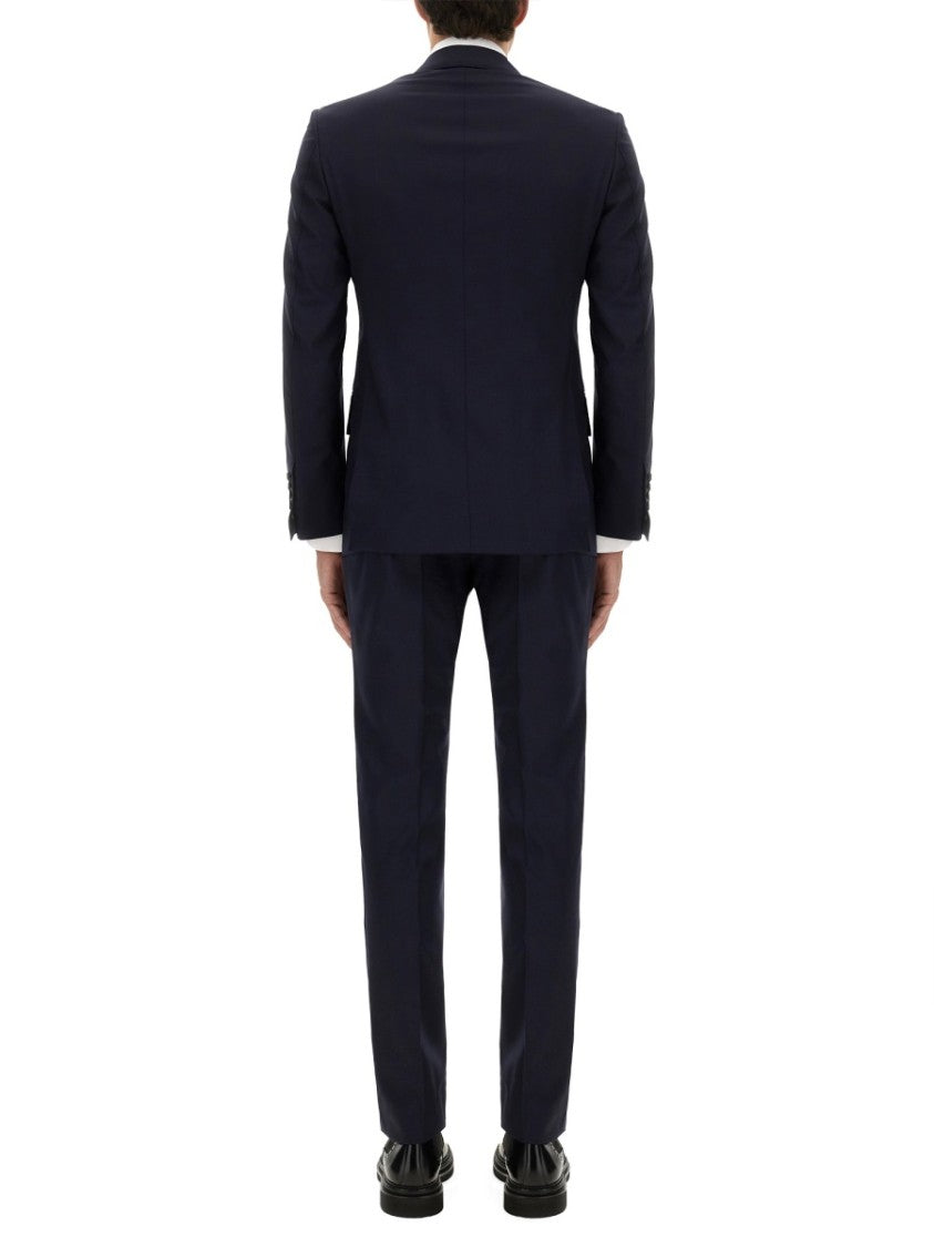 Tom Ford Grand Overcheck Shelton Deep Navy Slim Fit Wool Suit
