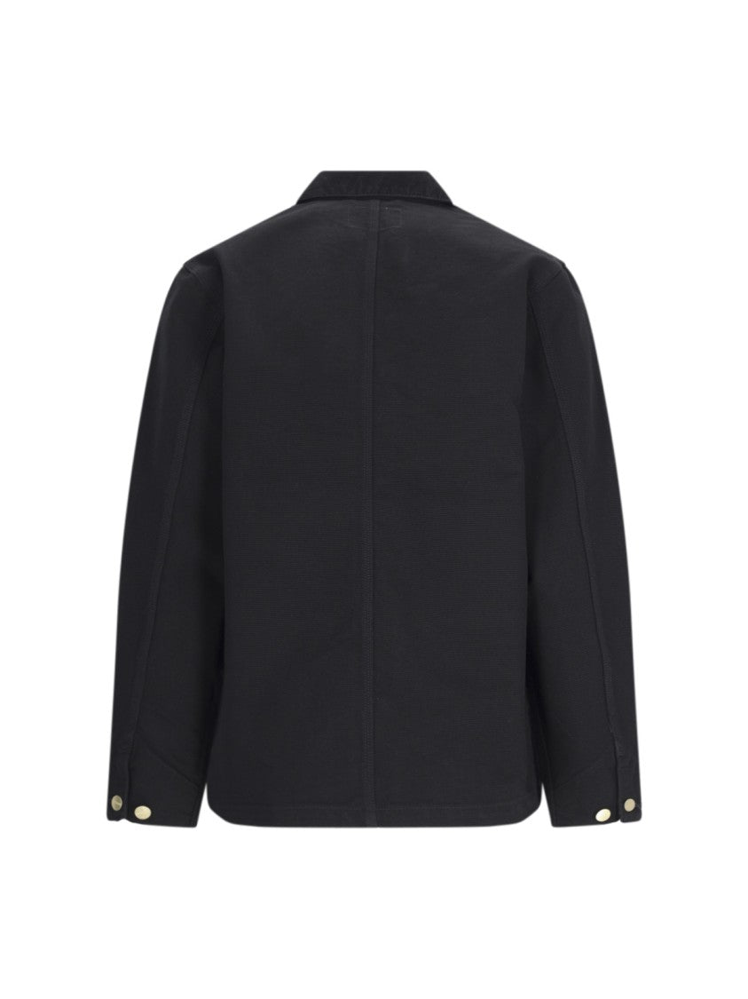 Carhartt Wip Black Michigan Cotton Shirt Jacket