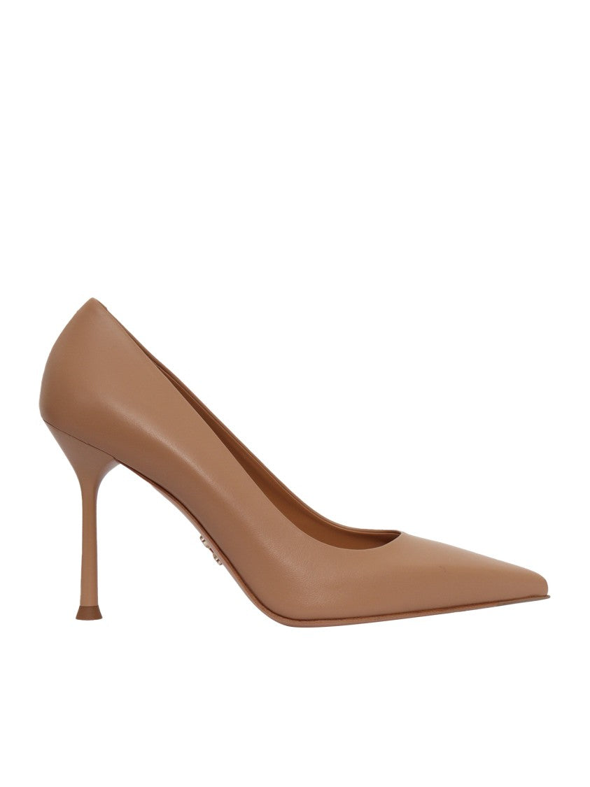 Sergio Levantesi Pointed-Toe Nocciola Calfskin Pumps