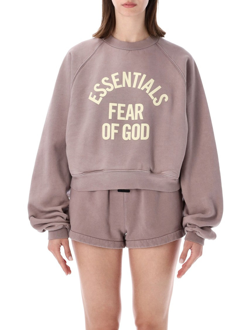 Fear Of God Campus 90S Cropped Bold Crewneck Sweatshirt