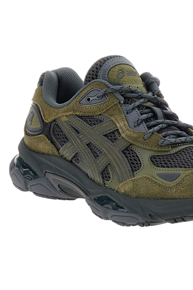 Asics Grey Gel-Nyc 2.0 Suede Mesh Low-Top Sneakers