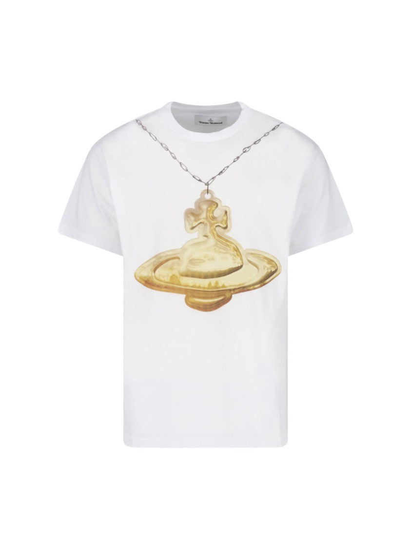 Vivienne Westwood White Orb Cotton T-Shirt